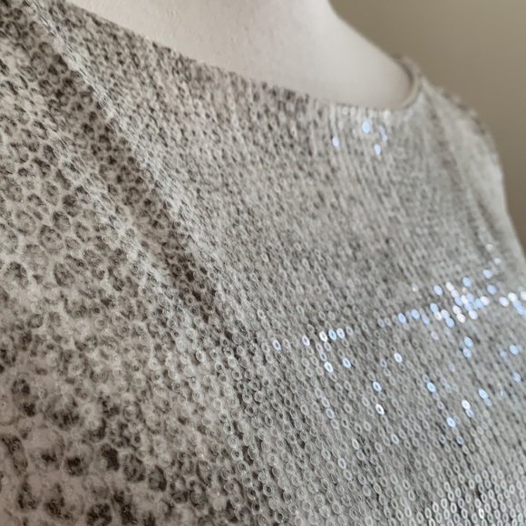 WHBM Shimmer Snake Print Sequin Mini Dress - Picture 3 of 12